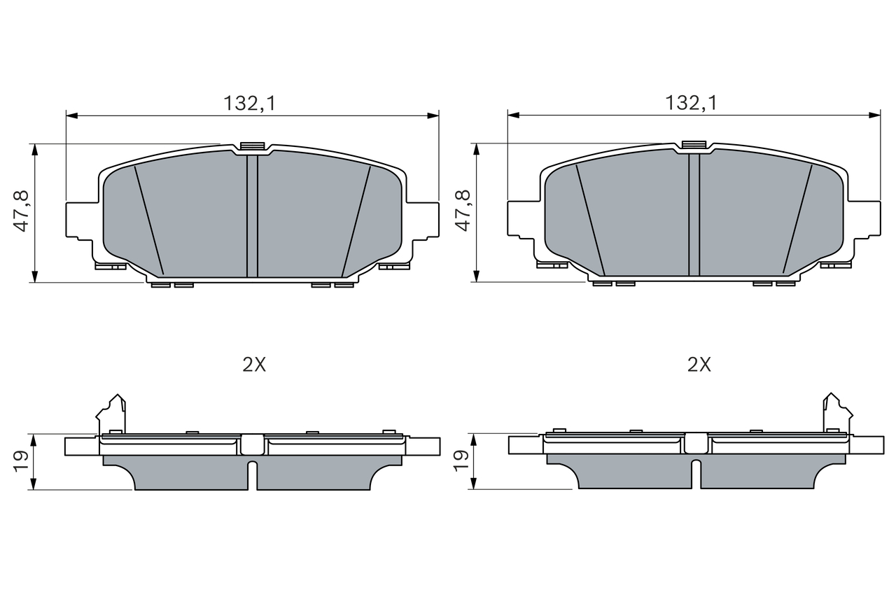 Bosch Remblokkenset, schijfrem 0 986 460 196