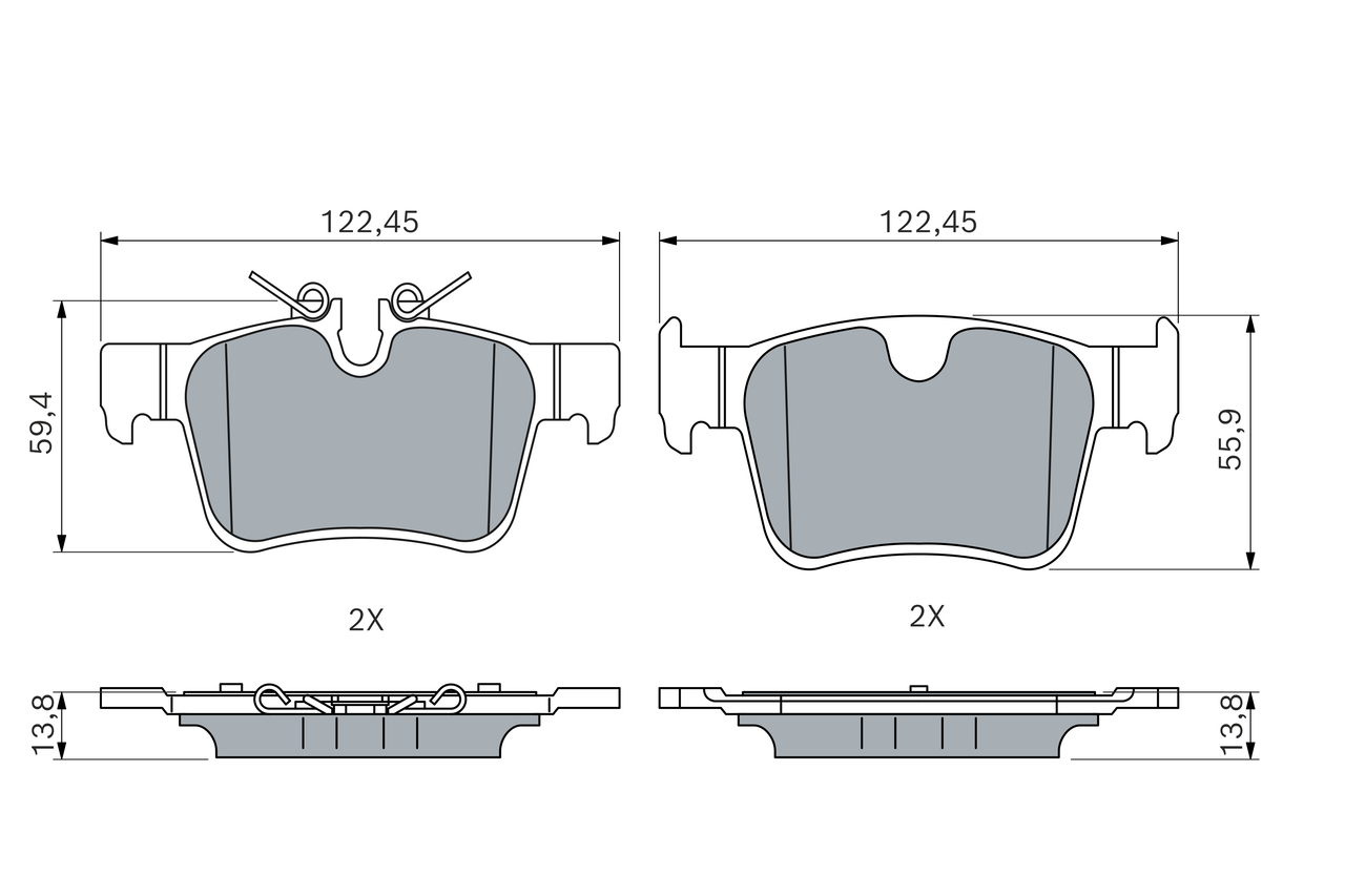 Bosch Remblokkenset, schijfrem 0 986 460 217