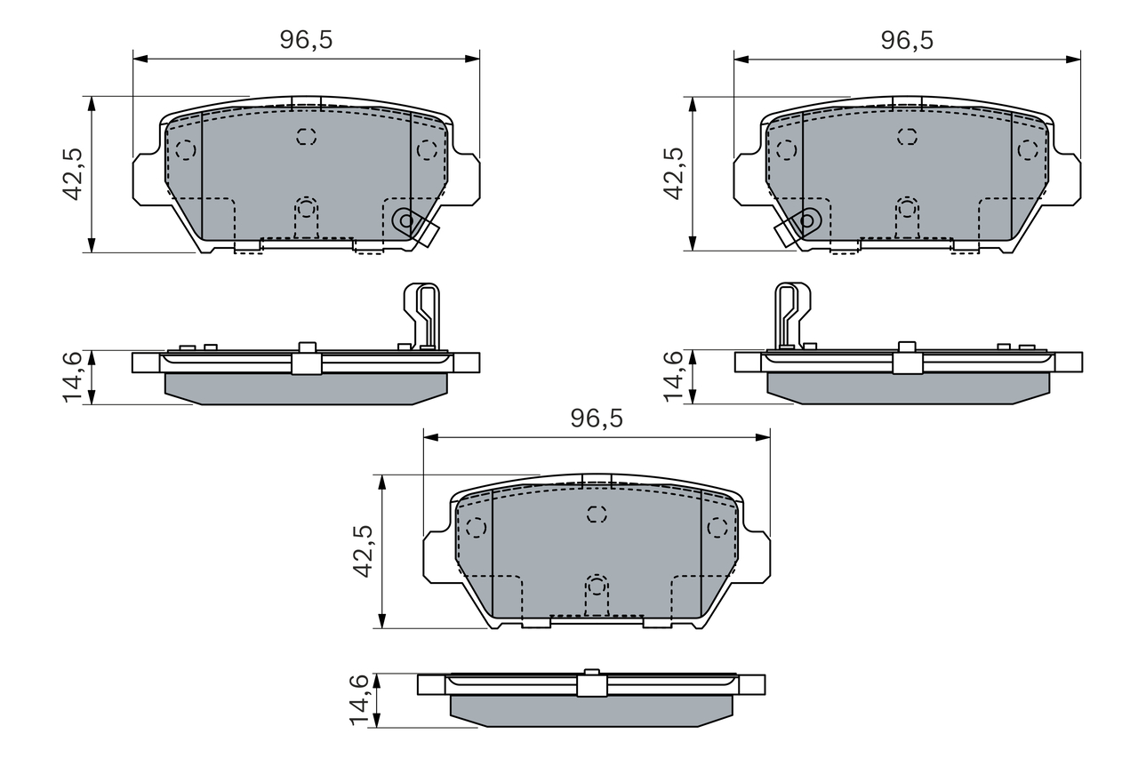 Bosch Remblokkenset, schijfrem 0 986 460 248