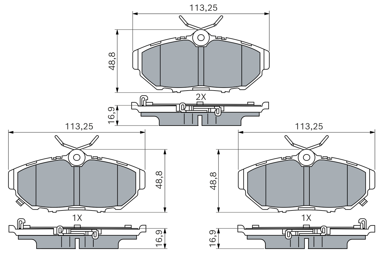 Bosch Remblokkenset, schijfrem 0 986 460 264