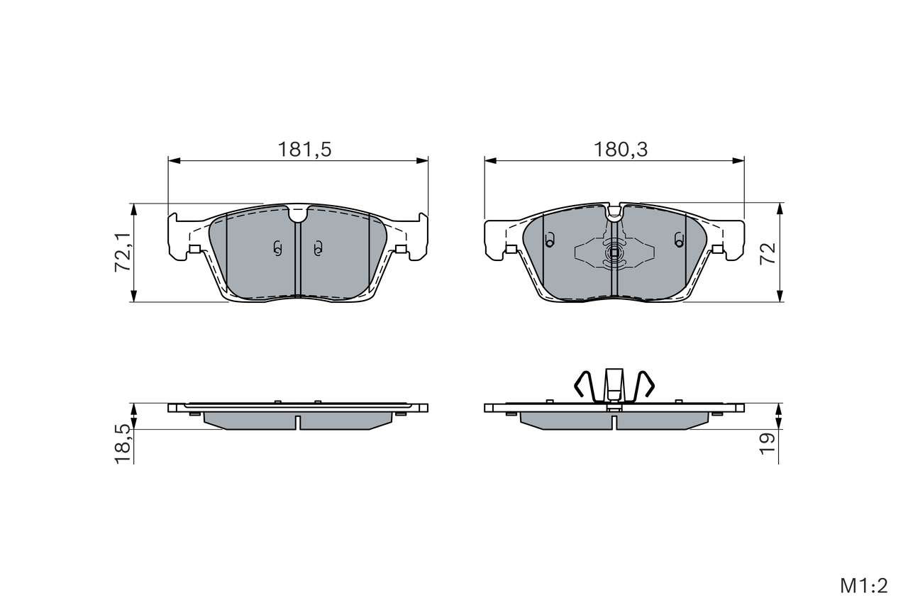 Bosch Remblokkenset, schijfrem 0 986 460 289