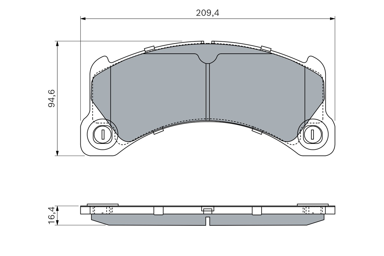 Bosch Remblokkenset, schijfrem 0 986 460 315