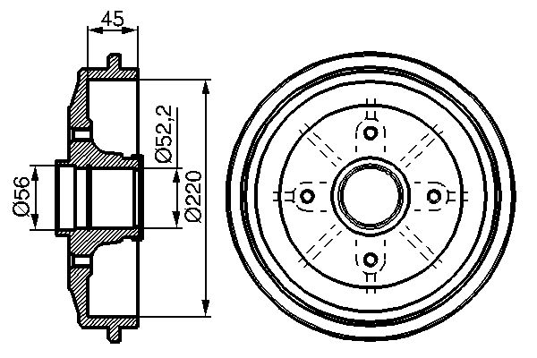 Bosch Remtrommel 0 986 477 151