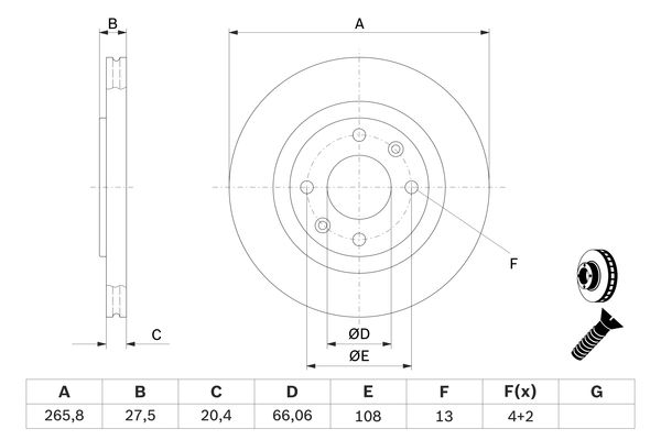 Bosch Remschijven 0 986 479 B27