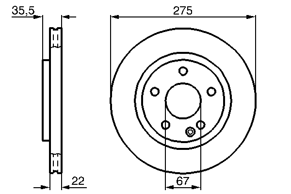 Bosch Remschijven 0 986 478 474