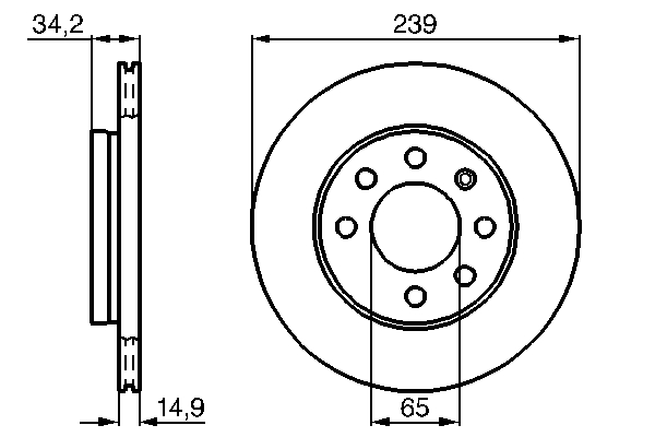 Bosch Remschijven 0 986 478 627