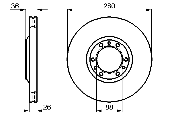 Bosch Remschijven 0 986 478 854