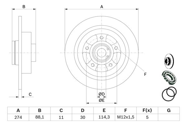 Bosch Remschijven 0 986 479 009