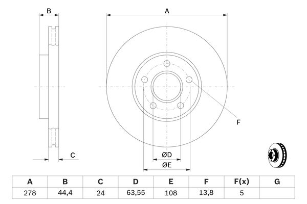 Bosch Remschijven 0 986 479 B66