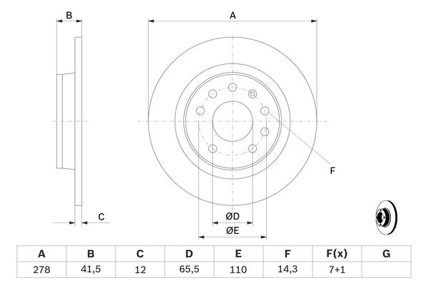 Bosch Remschijven 0 986 479 B74