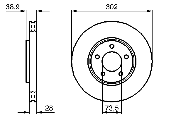 Bosch Remschijven 0 986 479 117
