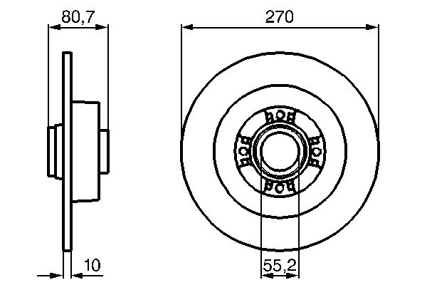 Bosch Remschijven 0 986 479 196