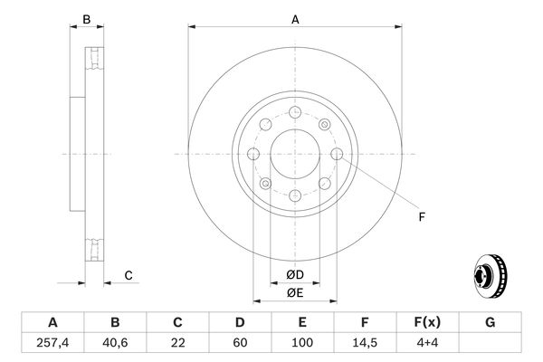 Bosch Remschijven 0 986 479 B89