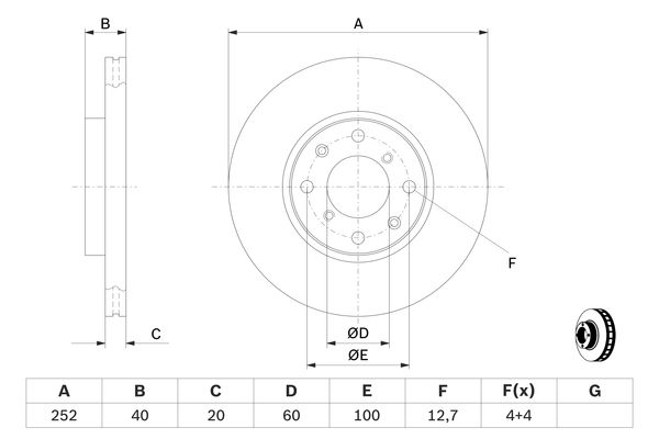 Bosch Remschijven 0 986 479 B98