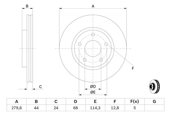 Bosch Remschijven 0 986 479 A28