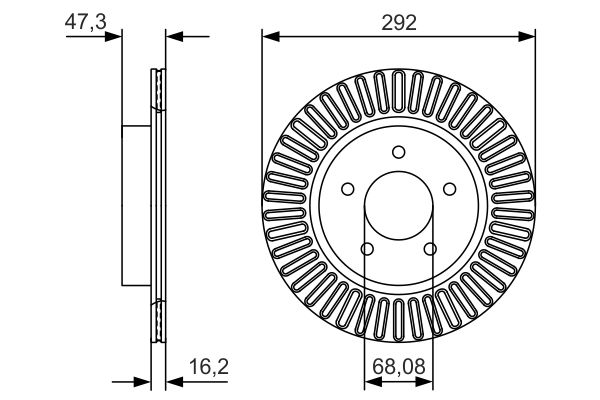 Bosch Remschijven 0 986 479 D20