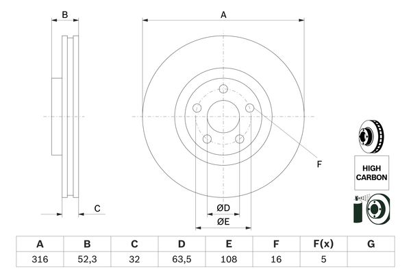 Bosch Remschijven 0 986 479 D48