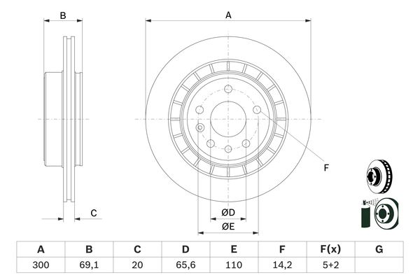 Bosch Remschijven 0 986 479 D49