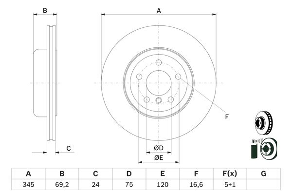 Bosch Remschijven 0 986 479 D59