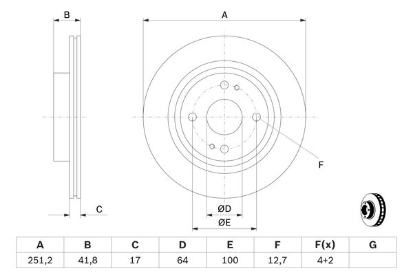 Bosch Remschijven 0 986 479 D68