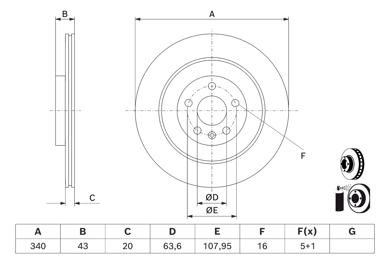 Bosch Remschijven 0 986 479 D97