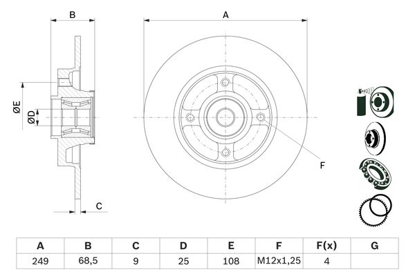 Bosch Remschijven 0 986 479 E72