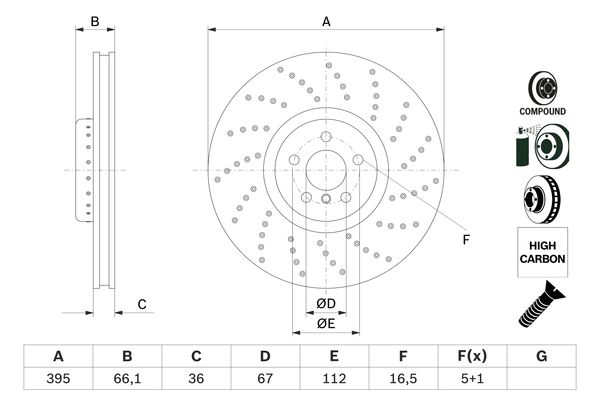 Bosch Remschijven 0 986 479 F55