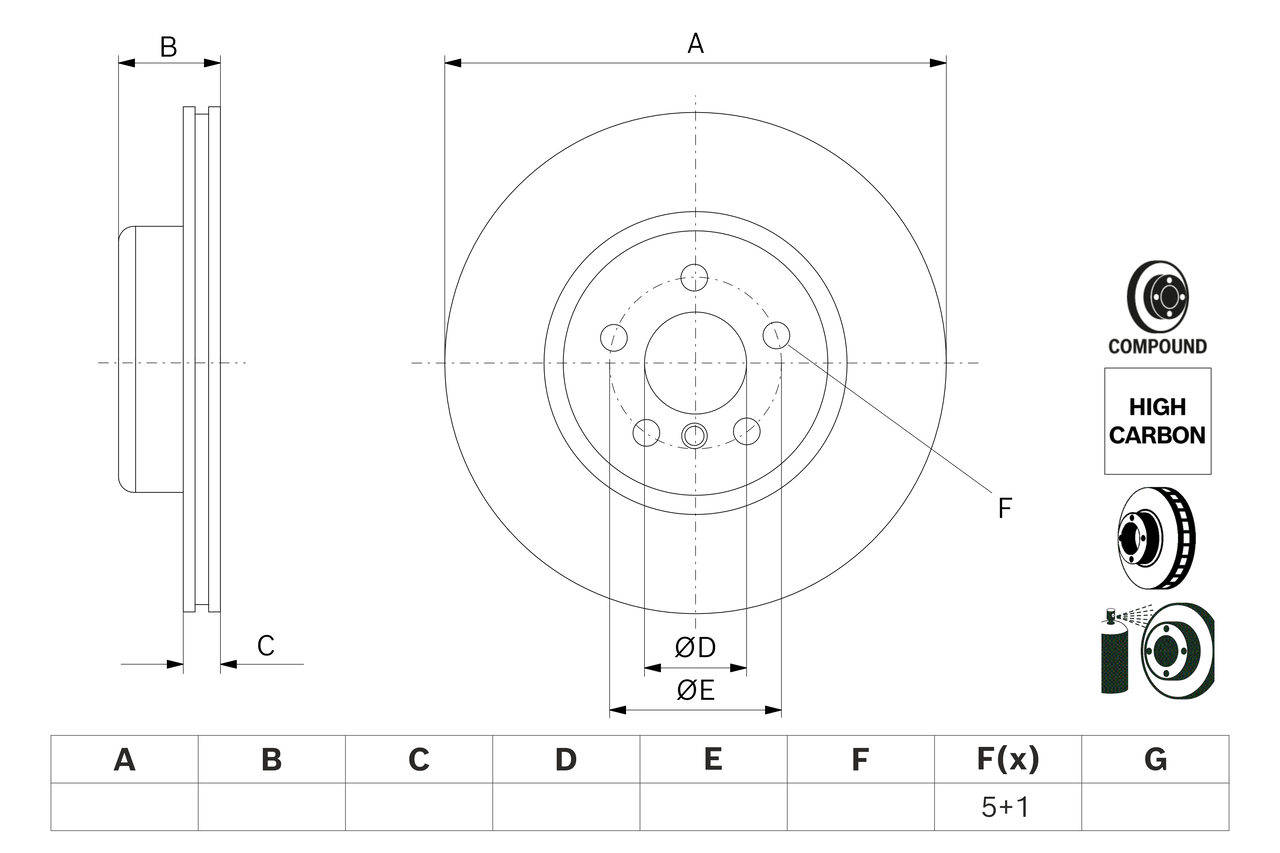Remschijf Bosch 0 986 479 F56
