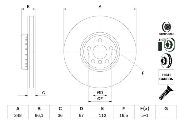 Bosch Remschijven 0 986 479 F58