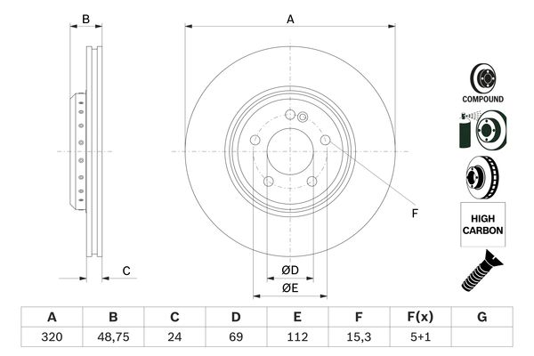 Bosch Remschijven 0 986 479 G39