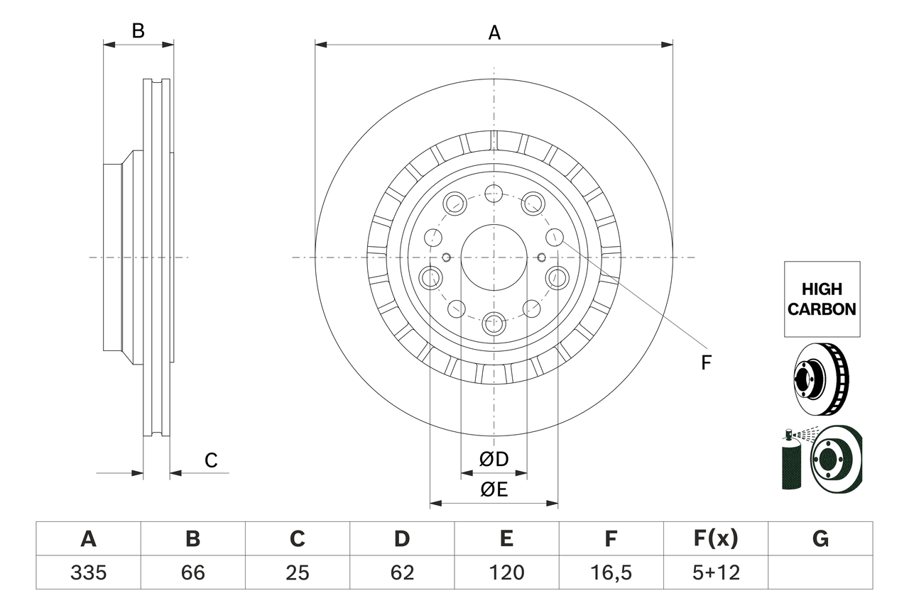 Bosch Remschijven 0 986 479 H64