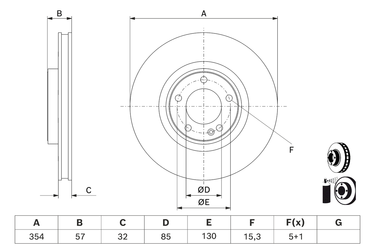 Bosch Remschijf 0 986 479 J04