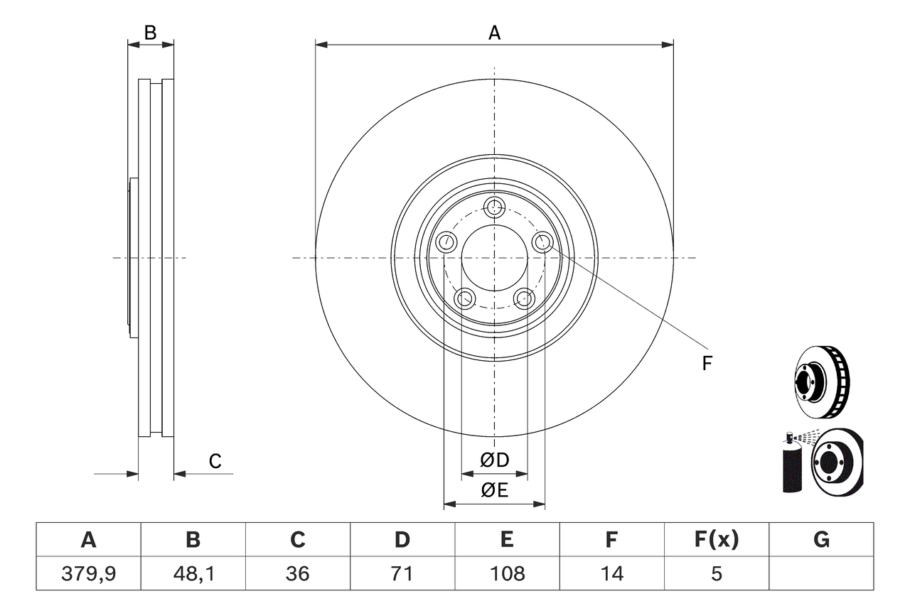 Bosch Remschijf 0 986 479 J28