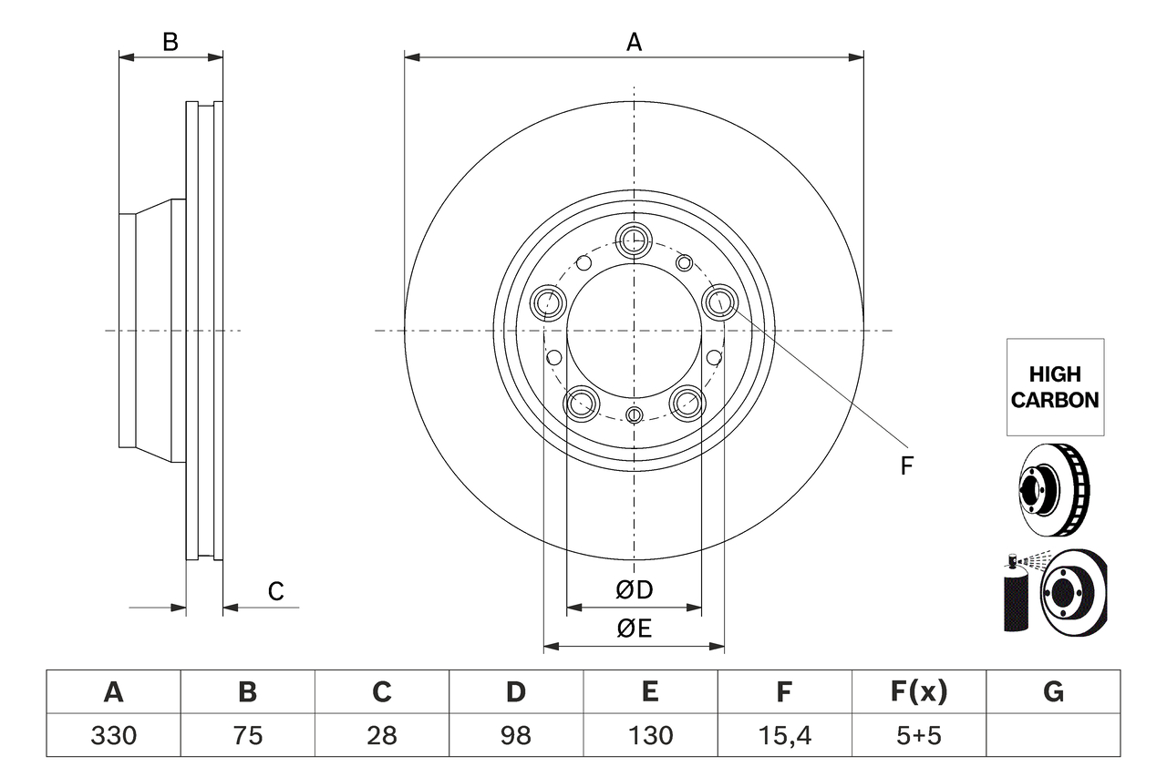 Bosch Remschijf 0 986 479 J73