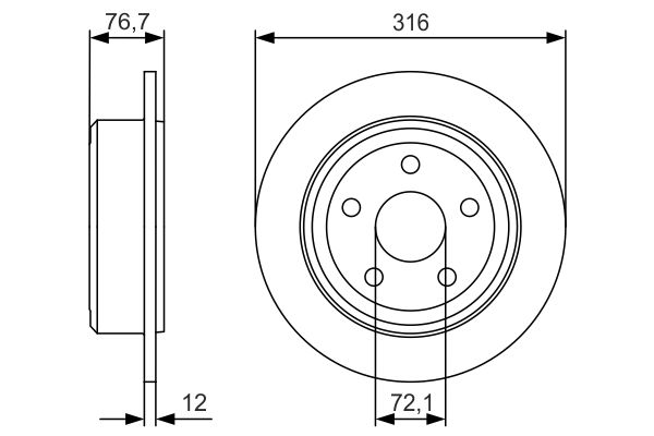 Bosch Remschijven 0 986 479 R08