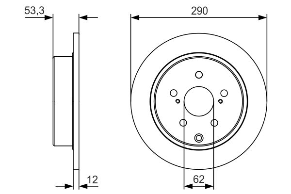 Bosch Remschijven 0 986 479 V25