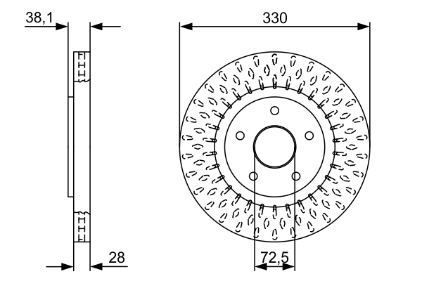 Bosch Remschijven 0 986 479 V85