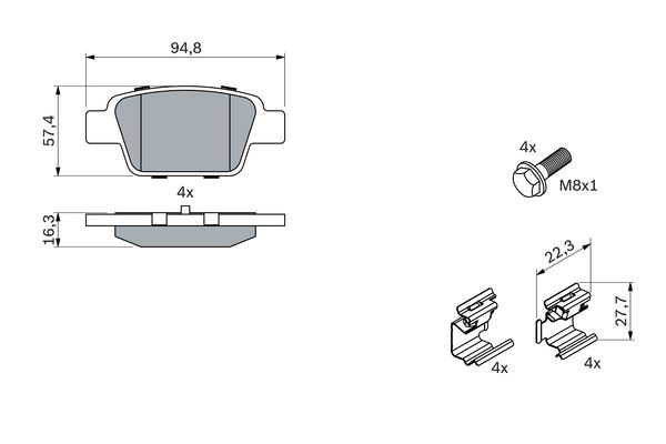 Bosch Remblokset 0 986 494 030