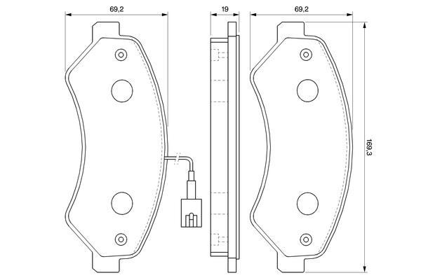 Bosch Remblokkenset, schijfrem 0 986 494 109