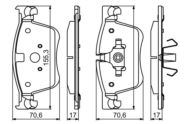 Bosch Remblokset 0 986 494 696