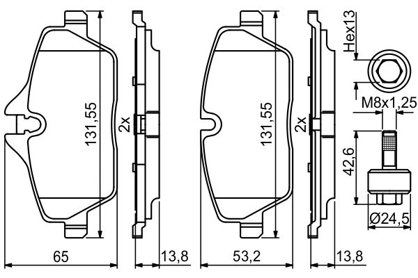 Bosch Remblokset 0 986 494 813