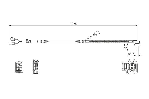 Bosch ABS sensor 0 986 594 002