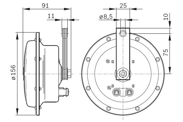 Bosch Claxon 0 986 AH0 203