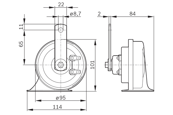 Bosch Luchthoorn  0 986 AH0 505