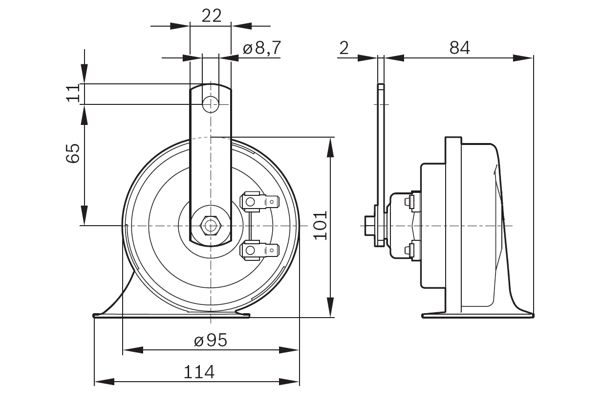 Bosch Luchthoorn  0 986 AH0 505