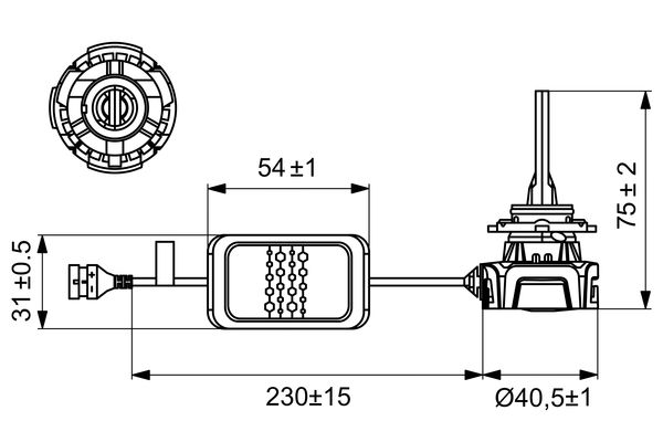 Bosch Gloeilamp, verstraler 1 987 301 555