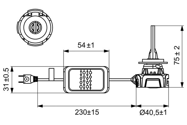 Bosch Gloeilamp, verstraler 1 987 301 557