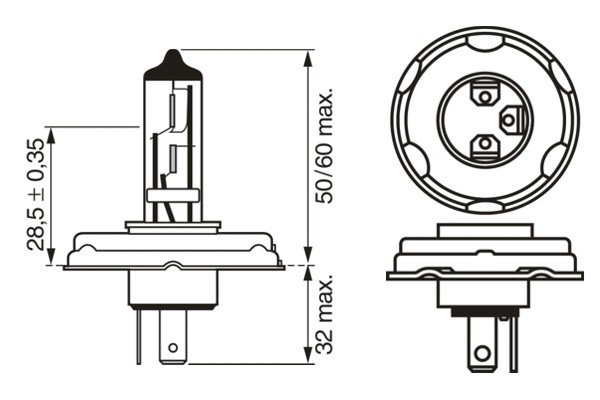 Bosch Gloeilamp, verstraler 1 987 301 021
