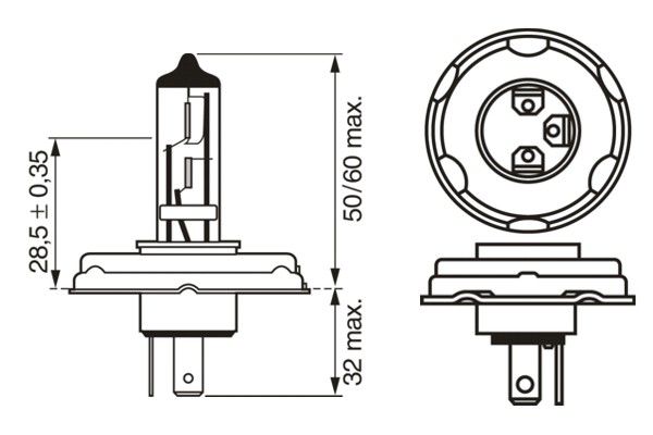 Bosch Gloeilamp, verstraler 1 987 302 021