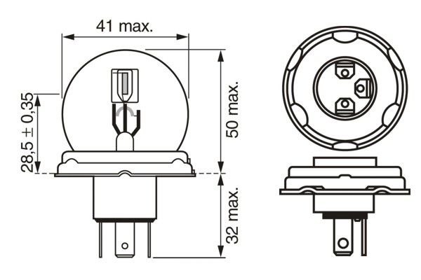 Bosch Gloeilamp, verstraler 1 987 302 826